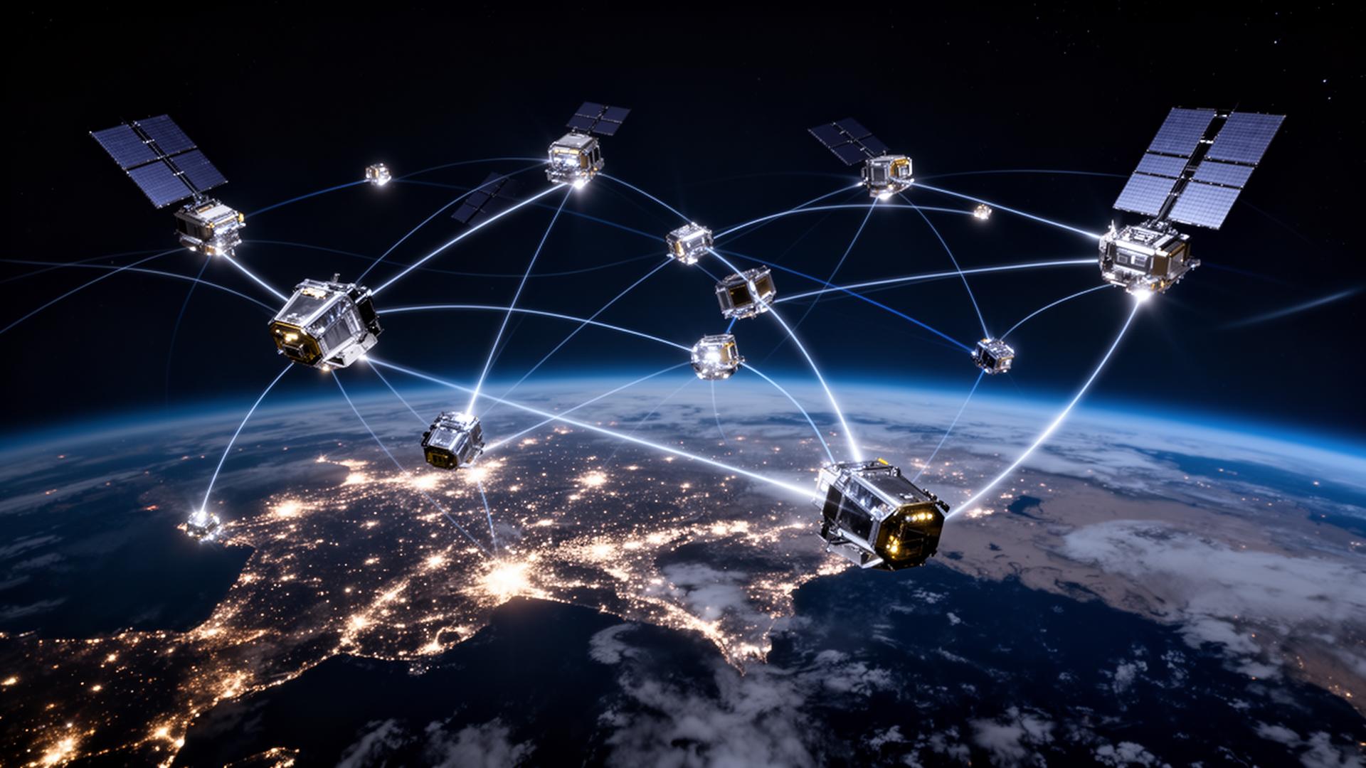 Future LEO satellite constellation networked over Earth